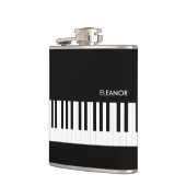 Zwart-wit pianotoetsen Muziektoetsenbord Heupfles (Links)