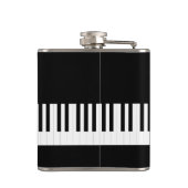 Zwart-wit pianotoetsen Muziektoetsenbord Heupfles (Achterkant)