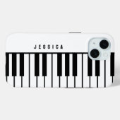 Zwart-wit pianotoetsenbord Monogram Case-Mate iPhone Case (Achterkant (horizontaal))