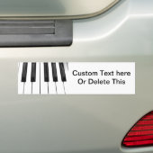 Zwart-wit pianotoetsenbord toetsenbord Afbeelding Bumpersticker (Op auto)