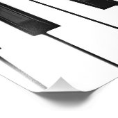Zwart-wit pianotoetsenbord toetsenbord Afbeelding Foto Afdruk (Hoek)