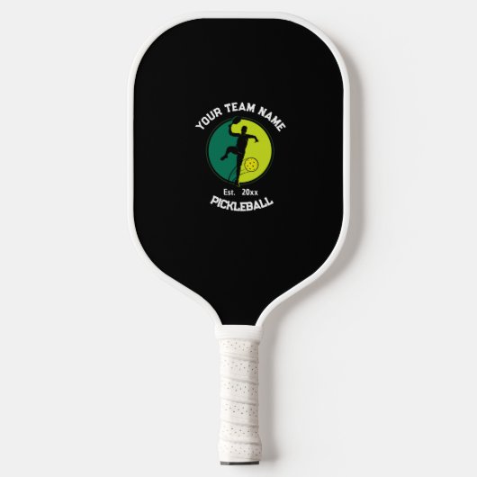 Zwart-wit Pickleball Club Team Speler Custom Pickleball Paddle (Voorkant)