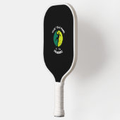 Zwart-wit Pickleball Club Team Speler Custom Pickleball Paddle (Links)