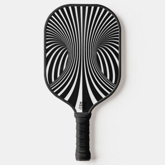 Zwart-wit Pickleball Paddle (Voorkant)