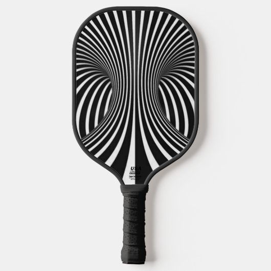 Zwart-wit Pickleball Paddle (Achterkant)