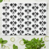 Zwart-wit | Pickleball Paddles Theedoek (Gevouwen)