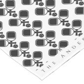 Zwart-wit | Pickleball Stylish Pattern Korte Tafelloper (Hoek)