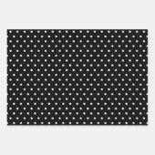 Zwart-wit Pin & Polka Dots Inpakpapier Vel (Voorkant 2)