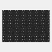 Zwart-wit Pin & Polka Dots Inpakpapier Vel (Voorkant 3)