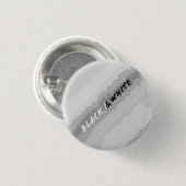 Zwart-wit pin/ ronde button 3,2 cm (Voorkant /achterkant)