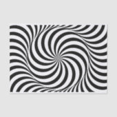 Zwart-wit Pinrad/Swirl Tissuepapier (Voorkant)