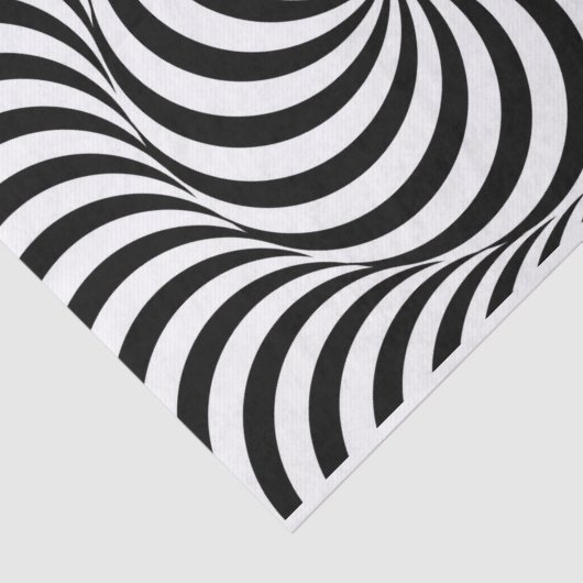 Zwart-wit Pinrad/Swirl Tissuepapier (Detail)