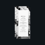 Zwart & Wit Pioenrozen Waterverf Bloemenbruiloft Menu<br><div class="desc">Een prachtig zwart wit waterverf bruiloft ontwerp met pioenen. Een elegante. Een elegant ontwerp perfect voor iedereen die houdt van pioenbloemen waterverf bloemstukken,  zwart-wit illustraties en botanische thema bruiloft briefpapier. Een uniek zwart-wit pioenrozen bruiloft menukaart ontwerp met moderne elementen. Overeenkomende bruiloft uitnodigingen en andere briefpapier items zijn ook beschikbaar.</div>