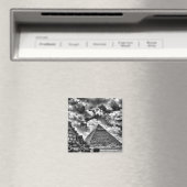 Zwart-wit piramides magneet (Insitu (Vaatwasser))