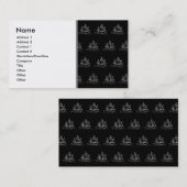 Zwart-wit piratenschildpad visitekaartje (Voorkant / Achterkant)