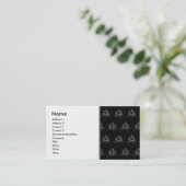 Zwart-wit piratenschildpad visitekaartje (Staand voorkant)