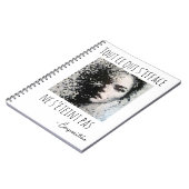 Zwart-wit pixel gezichts schilderen notitieboek (Linkerzijde)