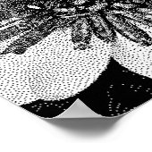 zwart-wit pixelkunst poster (Hoek)