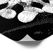 zwart-wit pixelkunst poster (Hoek)