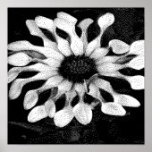 zwart-wit pixelkunst poster (Voorkant)