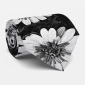 zwart-wit pixelkunst stropdas (Opgerold)