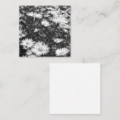 zwart-wit pixelkunst  vierkante visitekaartje (Voorkant / Achterkant)