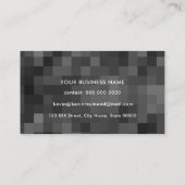 Zwart-wit pixels professionele technologie visitekaartje (Achterkant)