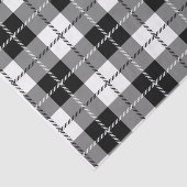 Zwart-wit Plaid Check Plaid Tissue Paper Tissuepapier (Detail)