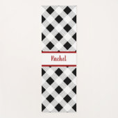Zwart-wit plaid, gepersonaliseerd yogamat (Voorkant)