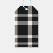 Zwart-wit Plaid Gift Labels Cadeaulabel (Voorkant)