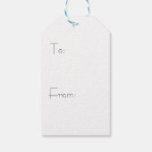 Zwart-wit Plaid Gift Labels Cadeaulabel (Achterkant)