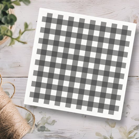 Zwart-wit Plaid Gingham Servet
