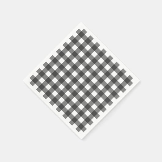 Zwart-wit Plaid Gingham Servet (Hoek)