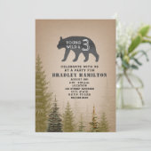 Zwart + Wit Plaid Jong Wild & 3 Beer Verjaardag Kaart (Staand voorkant)