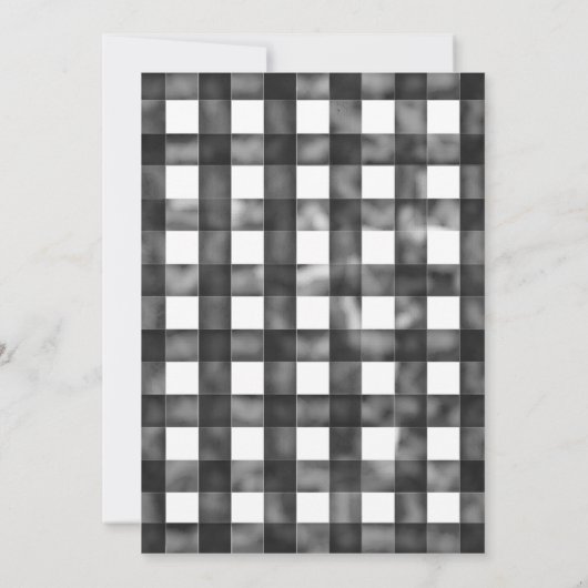 Zwart + Wit Plaid Jong Wild & 3 Beer Verjaardag Kaart (Achterkant)