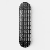 Zwart-wit Plaid met Paint Splatter Persoonlijk Skateboard (Voorkant)