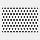 Zwart Wit Plaid Polka Dot Houndstooth Inpakpapier Vel (Voorkant 3)
