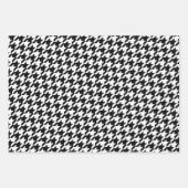 Zwart Wit Plaid Polka Dot Houndstooth Inpakpapier Vel (Voorkant 2)
