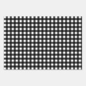 Zwart Wit Plaid Polka Dot Houndstooth Inpakpapier Vel (Voorkant)