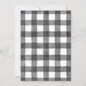 Zwart & Wit Plaid Twee Wilde Beer 2e Verjaardag Kaart (Achterkant)