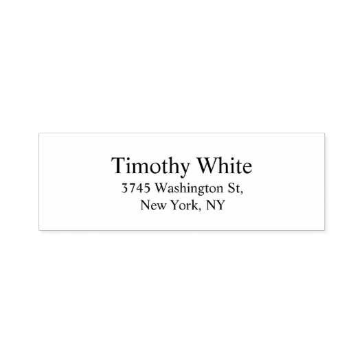 Zwart & Wit Plain Elegant Leesbaar Modern Zelfinktende Stempel (Design)