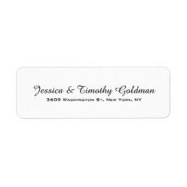 Zwart & Wit Plain Elegant Modern Trendy Familie Etiket