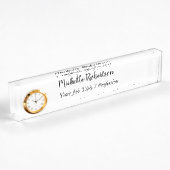 Zwart Wit Plain Minimalist Gepersonaliseerd Naambordje