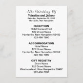 Zwart-wit Plain Text Wedding Enclosure Kaart (Voorkant)