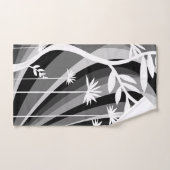 Zwart-wit Plant ontwerp Bad Handdoek (Handdoek)