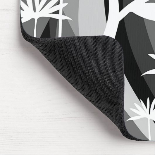 Zwart-wit Plant ontwerp Muismat (Hoek)