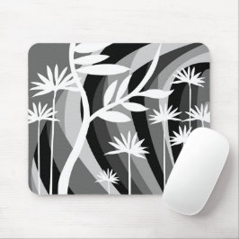 Zwart-wit Plant ontwerp Muismat