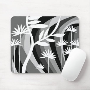 Zwart-wit Plant ontwerp Muismat