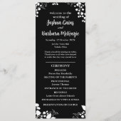 Zwart-wit platte programma programmakaart (Voorkant)