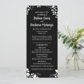 Zwart-wit platte programma programmakaart (Staand voorkant)